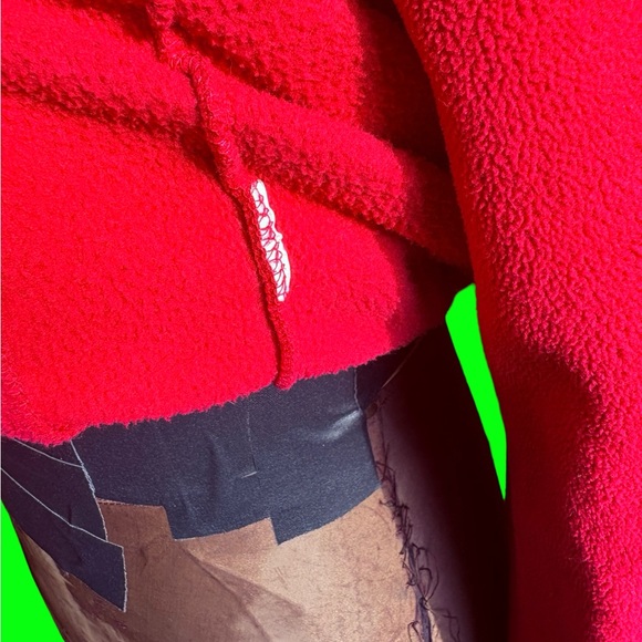 Pink fleece hoodie, zip-up with pockets - Picture 5 of 16